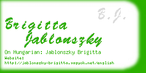 brigitta jablonszky business card